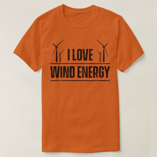 Vind Turbinenergi vind förnybar energi T Shirt (Design framsida)