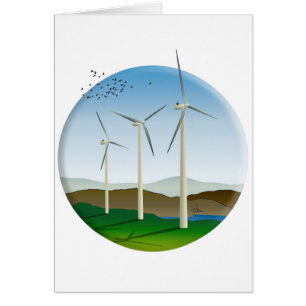 Vind Turbines Hälsningskort