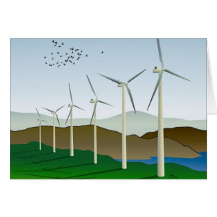 Vind Turbines Hälsningskort