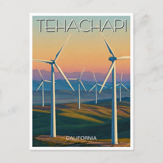 Vind Turbines in Tehachapi California Vykort (Framsida)