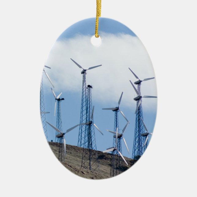 Vind Turbines Julgransprydnad Keramik (Framsidan)