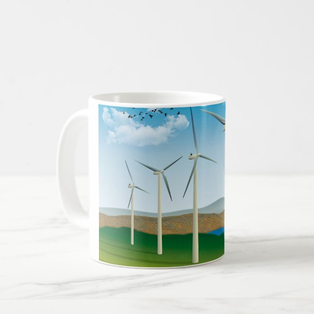 Vind Turbines Kaffemugg (Framsida vänster)