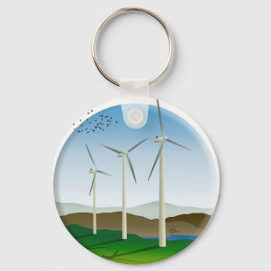 Vind Turbines Nyckelring