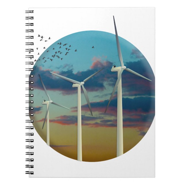 Vind Turbines Paweatade Himlar Anteckningsbok (Framsidan)