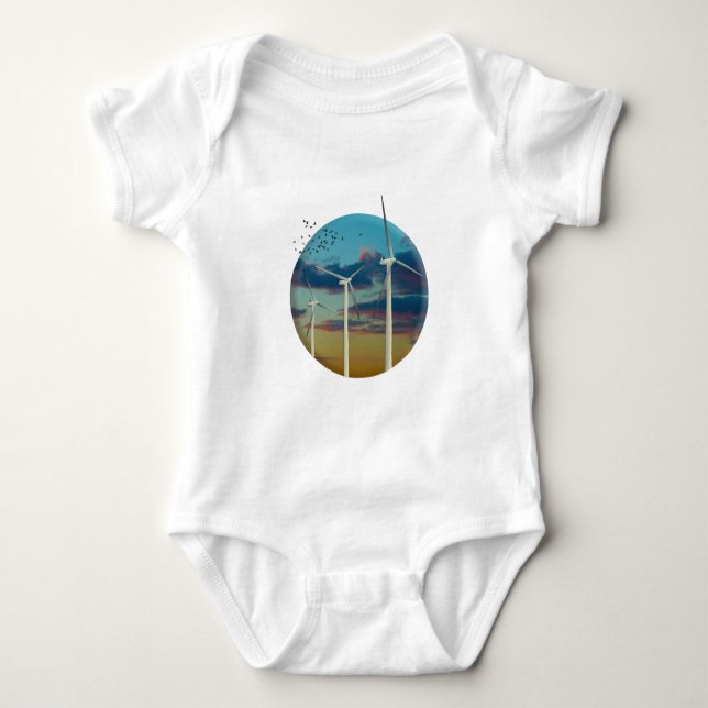 Vind Turbines Paweatade Himlar Tee Shirt (Framsida)