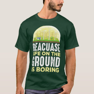 Vind Turbintekniker Kvarn för förnybar energi T Shirt