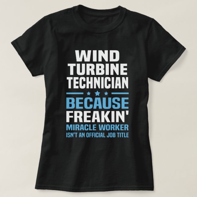 Vind Turbintekniker T Shirt (Design framsida)