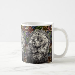 Vind under min för fjärilsdjur för vingar lejon kaffemugg