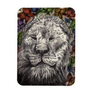 Vind under mina vingar Afrikansk Lejon Wildlife Ar Magnet