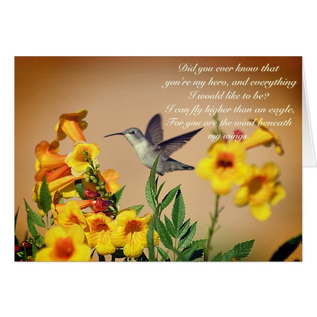 Vind under Mitt Vingar Hälsningskort (Framsidan Horizontal)