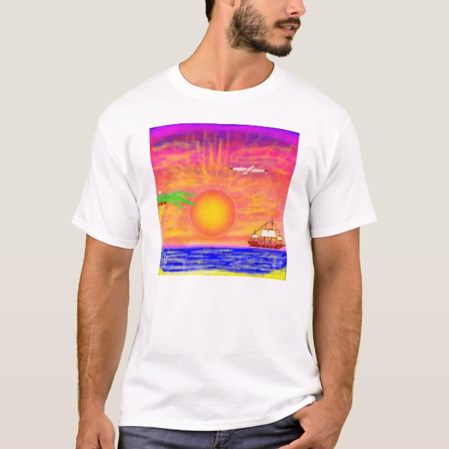 Vind vinkar, solljus - T-tröja T-shirt (Framsida)