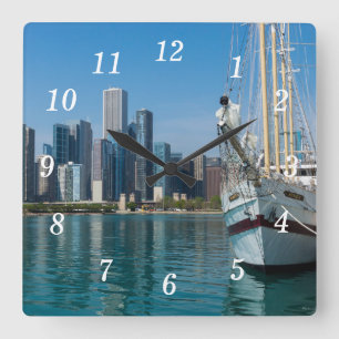 Vinddy Sailing Wall Clock Fyrkantig Klocka