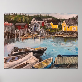 Vindelhaven Island, maine-målning Poster