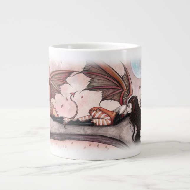Vinden Autumn Fairy och Dragon Mugg Jumbo Mugg (Framsidan)