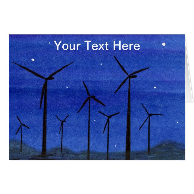 Vindens kraft hälsningskort (Framsidan Horizontal)