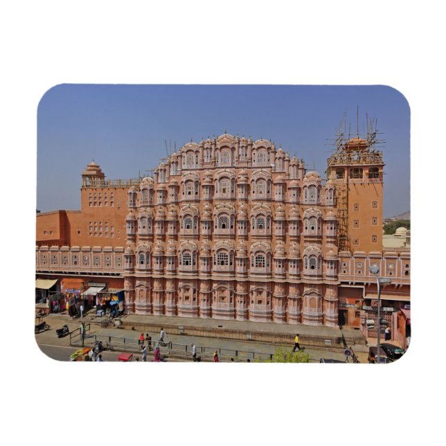 Vindens palats (Hawa Mahal), Jaipur, Indien Magnet (Horisontell)