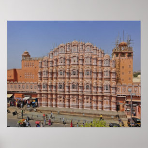 Vindens palats (Hawa Mahal), Jaipur, Indien Poster