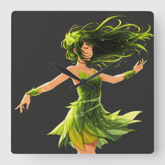 Vindens viskare fyrkantig klocka