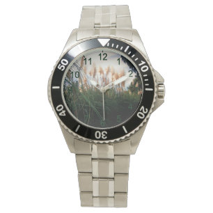 "Vindens viskare: Vita Pampas-gräs" Armbandsur