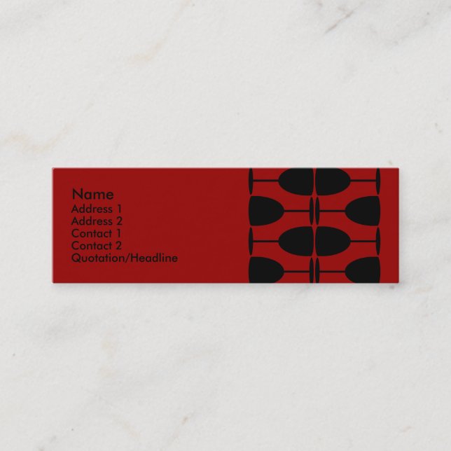 Vindesignen profilerar kortet mini visitkort (Framsida)