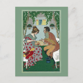 Vindgarner med hjälper Vintage Art nouveau Vykort