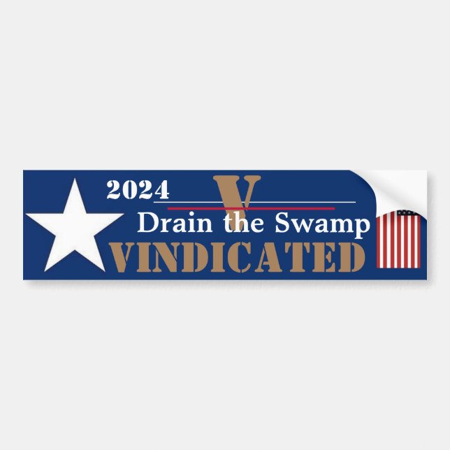 Vindicated Bumper Sticker Bildekal (Framsidan)