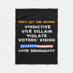 Vindictive Vile Villain Violate Vote Vision Kamala Fleecefilt