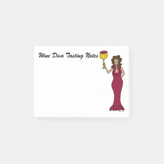 VinDivaavsmakning noterar Post-it Block (Framsida)