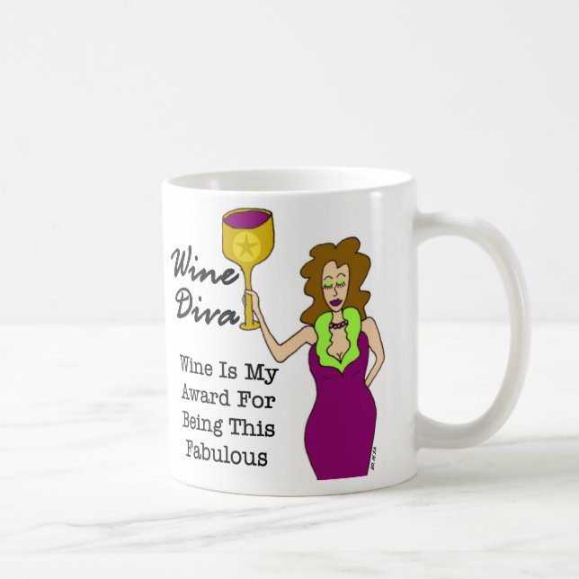 Vindivaen "vin är min utmärkelse… ", kaffemugg (Höger)