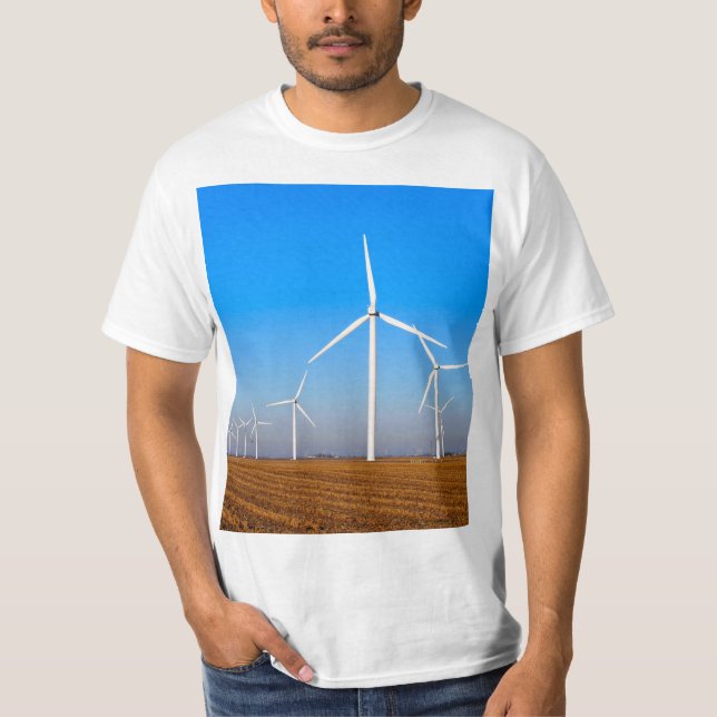 Vindkraftslandskap T Shirt (Framsida)