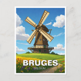 Vindkraftverk i Brygge Belgien Resminne Vykort