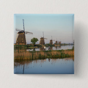 Vindkraftverk, Kinderdijk, Nederländerna Knapp