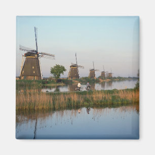 Vindkraftverk, Kinderdijk, Nederländerna Magnet