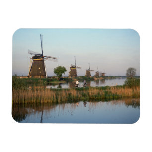 Vindkraftverk, Kinderdijk, Nederländerna Magnet