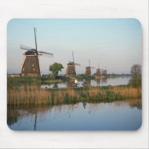 Vindkraftverk, Kinderdijk, Nederländerna Musmatta