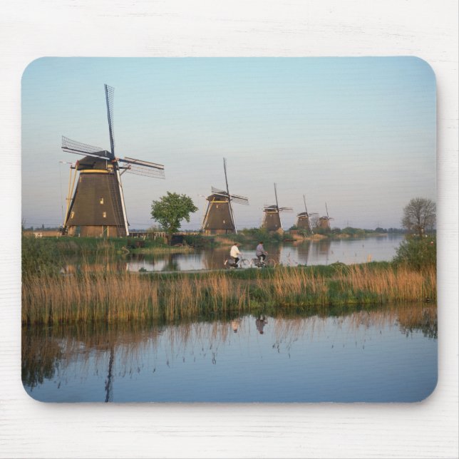 Vindkraftverk, Kinderdijk, Nederländerna Musmatta (Framsidan)