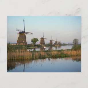 Vindkraftverk, Kinderdijk, Nederländerna Vykort