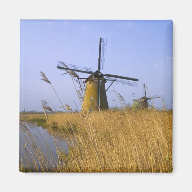 Vindkraftverk längs kanalen i Kinderdijk, 2 Magnet (Framsidan)
