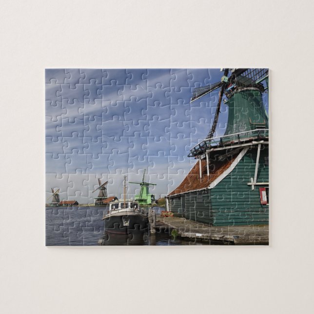 Vindkraftverk, Zaanse Schans, Holland, Nederländer Pussel (Horisontell)