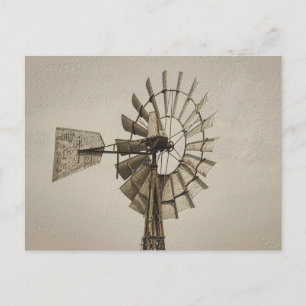 Vindkraftverkshjul Sepia Tom vykort