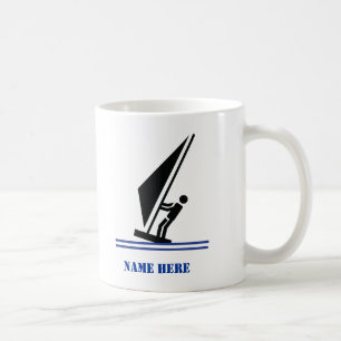 Vindrurfer på svart, blå vindrutetoraffinerad anpa kaffemugg