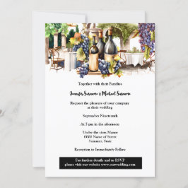 Vindruvor för vinodling med vattenfärg från Winery Inbjudningar