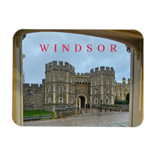 Vindsor Castle-framkantsvy, kylmagnet Magnet