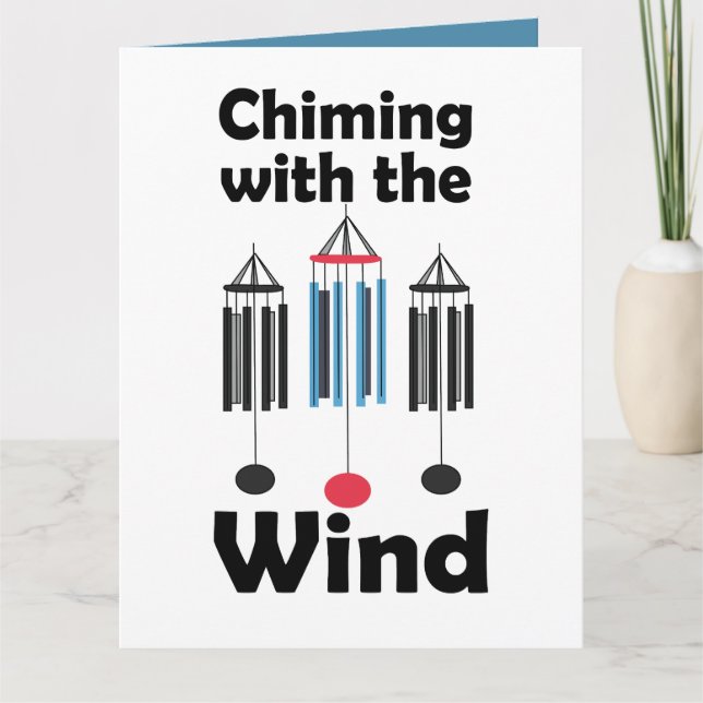 Vindspel Design som klingar med vinden  Kort (Framsida)