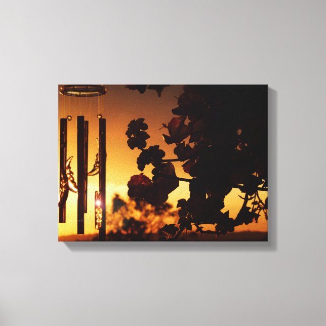 Vindspel Gyllene Solnedgång Canvas (Framsida)