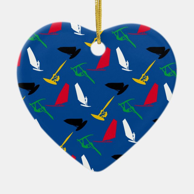 Vindsurfa Julgransprydnad Keramik (Framsidan)