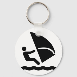 Vindsurfa symbolet Keychain Nyckelring
