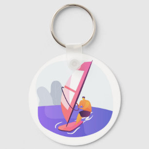 Vindsurfer windsurfing nyckelring