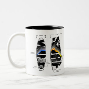 Vindsurfing Gear Board och Sail Graphics Två-Tonad Mugg