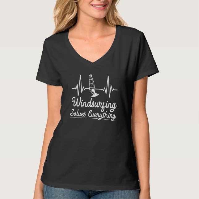 Vindsurfing Surfbräda Vattensport  5 T Shirt (Framsida)